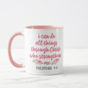 Caneca Posso Fazer Tudo Através Do Cristo // Bíblia Ver