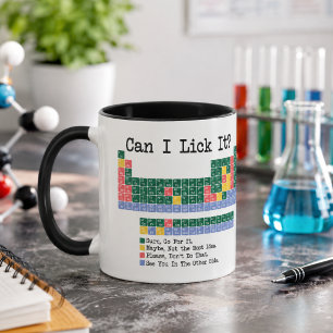 Caneca Posso Lamber a Tabela Periódica da Química–Ciência