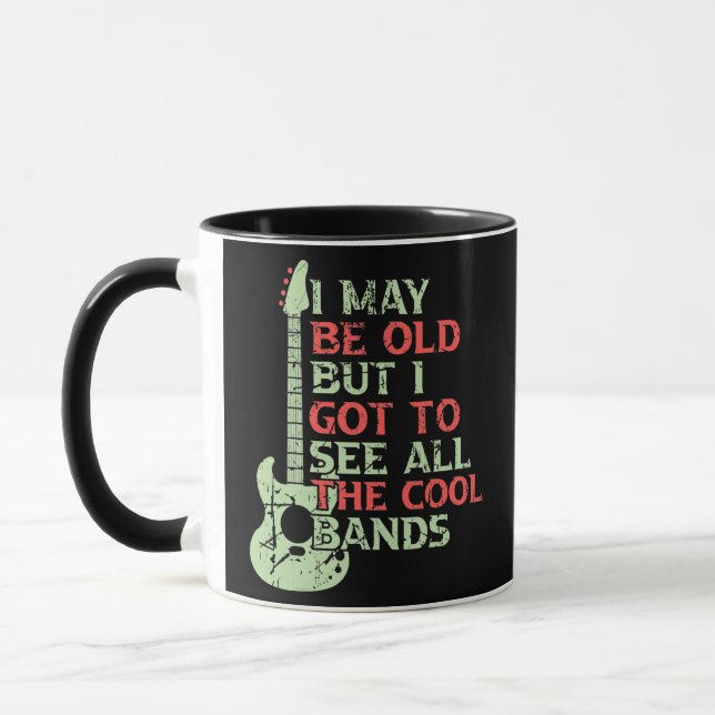 Caneca Posso Ser Velho, Mas Tenho De Ver Todas As Bandas  (Esquerda)