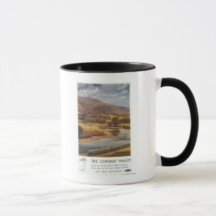 Caneca Poster britânico das estradas de ferro da cena do