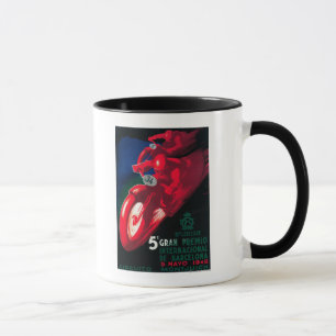 Caneca Poster da motocicleta de 5 Gran Premio Internat'l