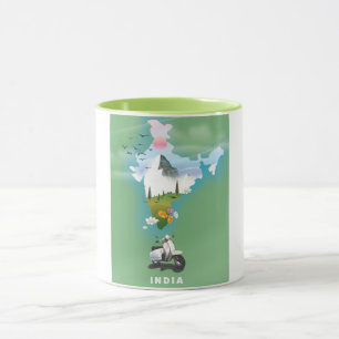 Caneca Poster de viagens Índia