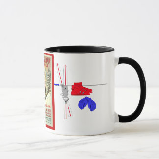 Caneca Poster do esqui do vintage, Chamonix, Mont Blanc