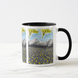 Caneca Poster do esqui do vintage, esqui Villars
