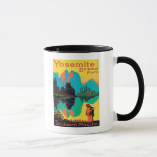 Caneca Poster do turista - parque nacional de Yosemite,