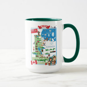 Caneca Poster dos desenhos animados de Manitoba Canadá