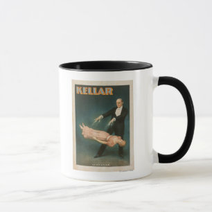Caneca Poster mágico #1 da levitação de Kellar