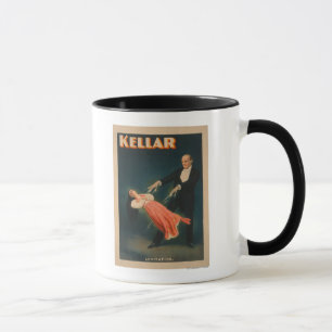 Caneca Poster mágico #2 da levitação de Kellar