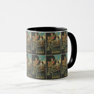 Caneca Poster vintage de Leitura de Livro