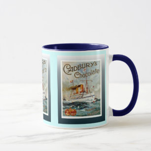 Caneca Poster vintage, o chocolate de Cadbury,