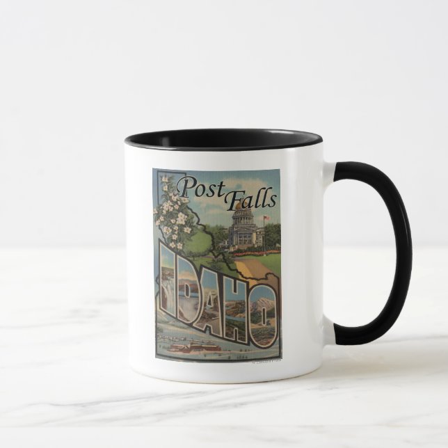 Caneca Posto Cai, Idaho - Cenas em Letra Grande (Direita)