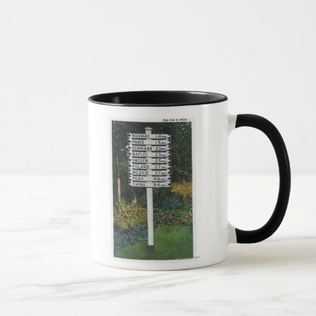 Caneca Posto de Sinal do Marcador de Milhas (Direita)