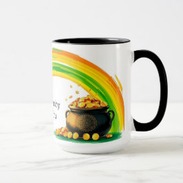 Caneca Pote de Moedas de Ouro do Dia de São Patrício