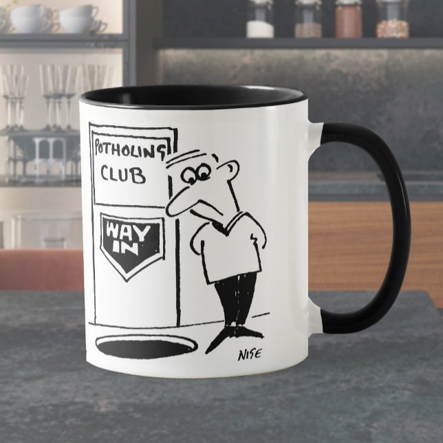 Caneca Potholing Club Doorway. Potholer (Criador carregado)