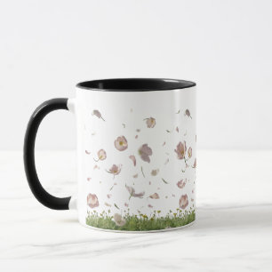 Caneca Prado de Flores Selvagens - Pássaros Caindo Combo 