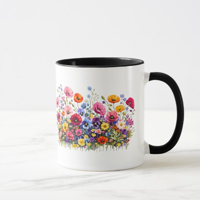 Caneca Prado de flores silvestres com florações naturais  (Direita)