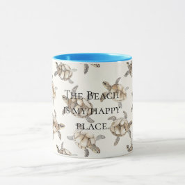 Caneca Praia das Tartarugas Marinhas Lugar Feliz