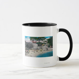 Caneca Praia de banho no bosque pacífico