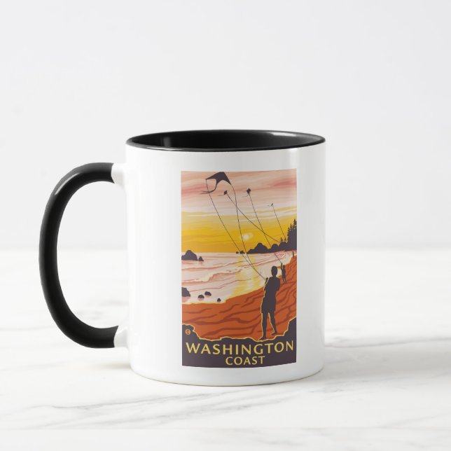 Caneca Praia e Kites - Costa de Washington (Esquerda)