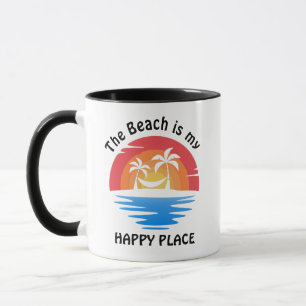 Caneca Praia é o meu lugar feliz Mug