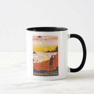 Caneca Praia e pipas - Long Beach, Washington