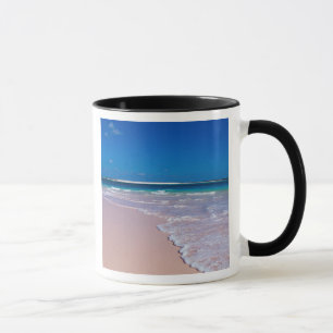 Caneca Praia rosa na Baía Conch, Ilha Cat,