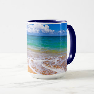 Caneca Praia Vazia E Águas Azuis