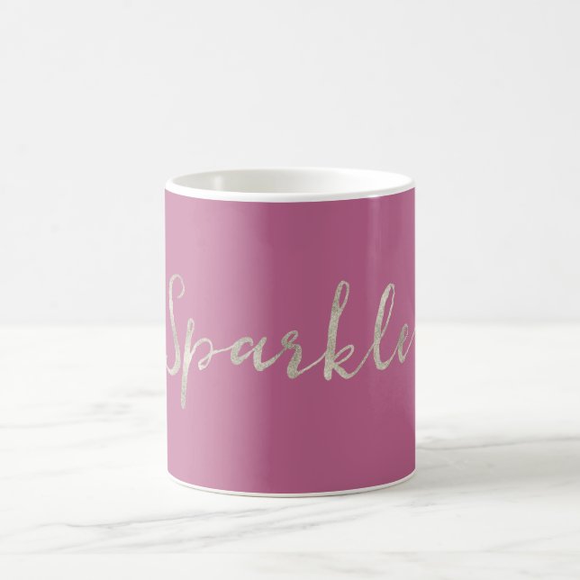 Caneca Prata Sparkle Rosa (Centro)