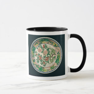 Caneca Prato com a decoração do verte do famille