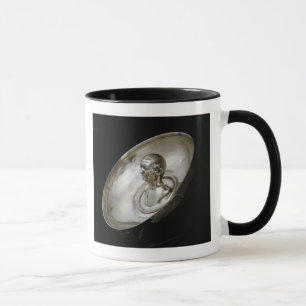 Caneca Prato com o busto de um homem para dentro