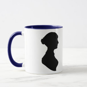 Caneca Prazer em receber uma citação de Austen do Bom Rom