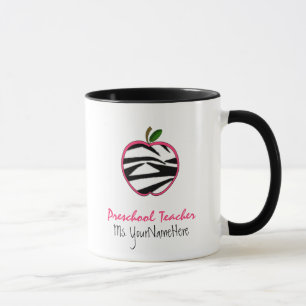 Caneca pré-escolar do professor - impressão Appl