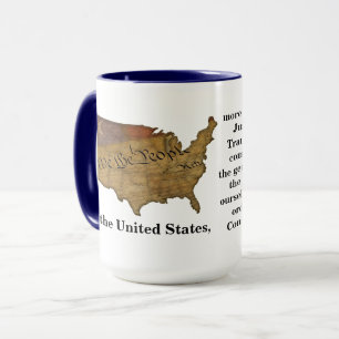 Caneca Preâmbulo da Constituição dos Estados Unidos
