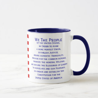 Caneca Preâmbulo da Constituição Flag Mug, de Janz
