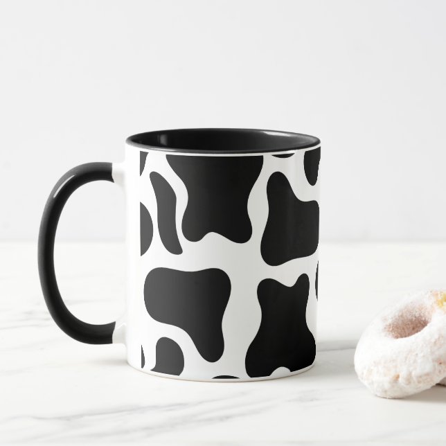 Caneca Precioso patrón de vaca  (Com Donut)