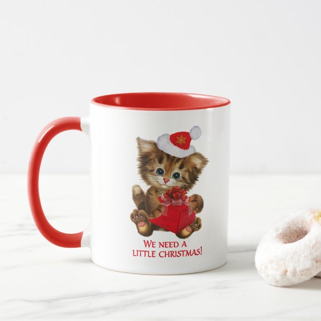 Caneca Precisamos de um café de Natal (Com Donut)