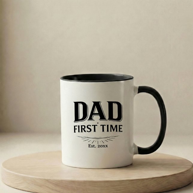 Caneca Pregnancy Announcement Gift First Time Dad (Criador carregado)