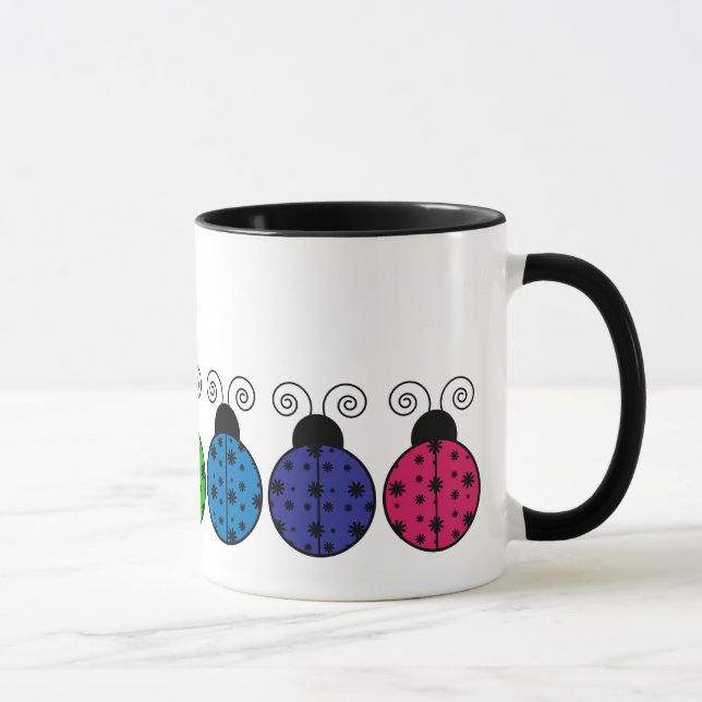 Caneca preguiçosa dos joaninhas da margarida (Direita)