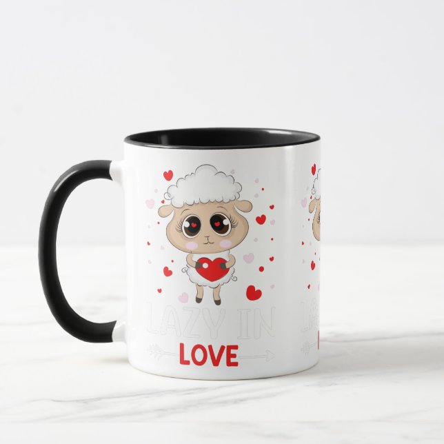 Caneca Preguiçoso no Amor Ovino para Solteiros Dias de os (Esquerda)