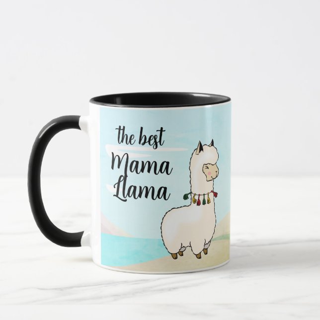 Caneca prêmio "Melhor Mãe Llama" (Esquerda)