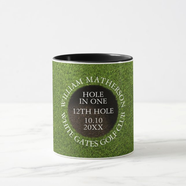 Caneca Prêmio Personalizado de Buraco em Um de Golfe (Centro)
