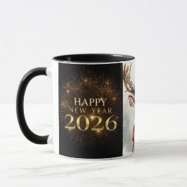 Caneca premium black gold happy new year coffee mug