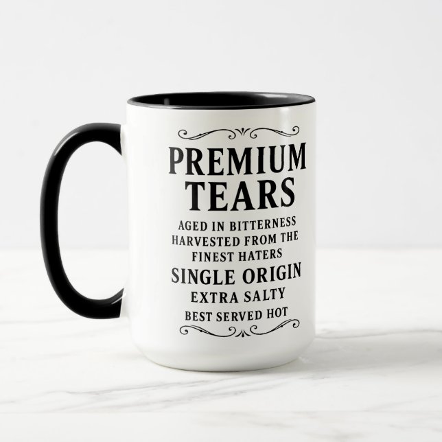 Caneca Premium Tears™ Luxury Parody Mug (Esquerda)