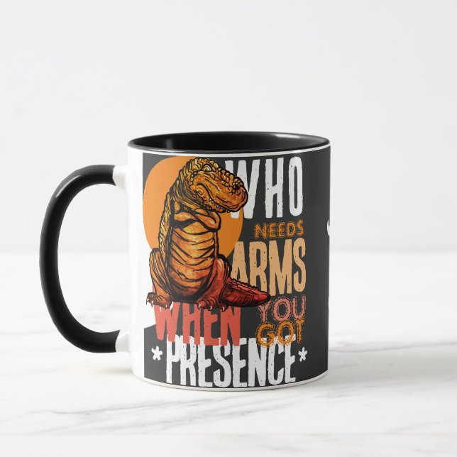Caneca Presença Sobre Biceps - A Atitude T-Rex (Esquerda)