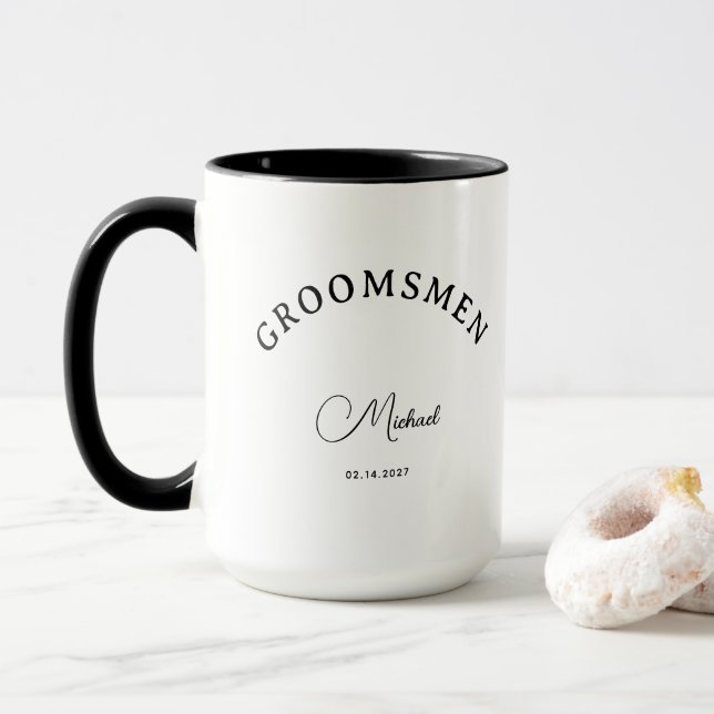 Caneca Presente Amoroso para Padrinhos com Roteiro Person (Com Donut)