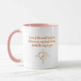 Caneca Presente Bússola do Coração para Relacionamento à
