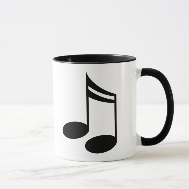 Caneca Presente da música das notas musicais (Direita)