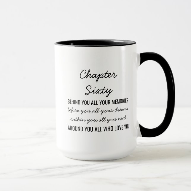 Caneca Presente de 60 anos para Mulheres, Personalizado 6 (Direita)