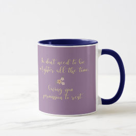 Caneca Presente de Afirmação de Auto Cuidado Personalizad
