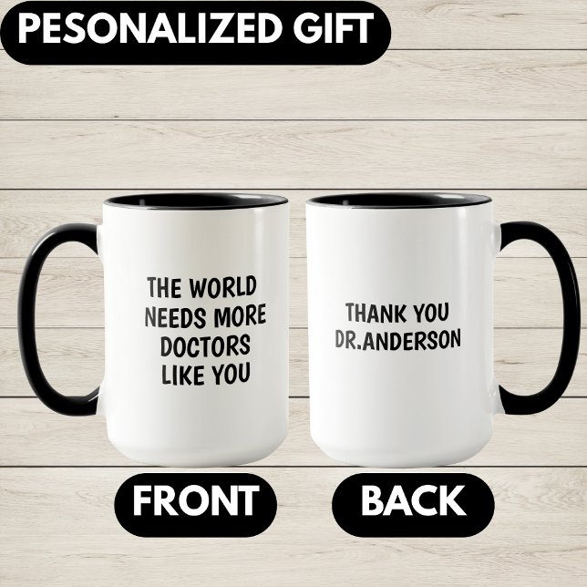 Caneca Presente de Agradecimento ao Médico, Médico Person (Criador carregado)